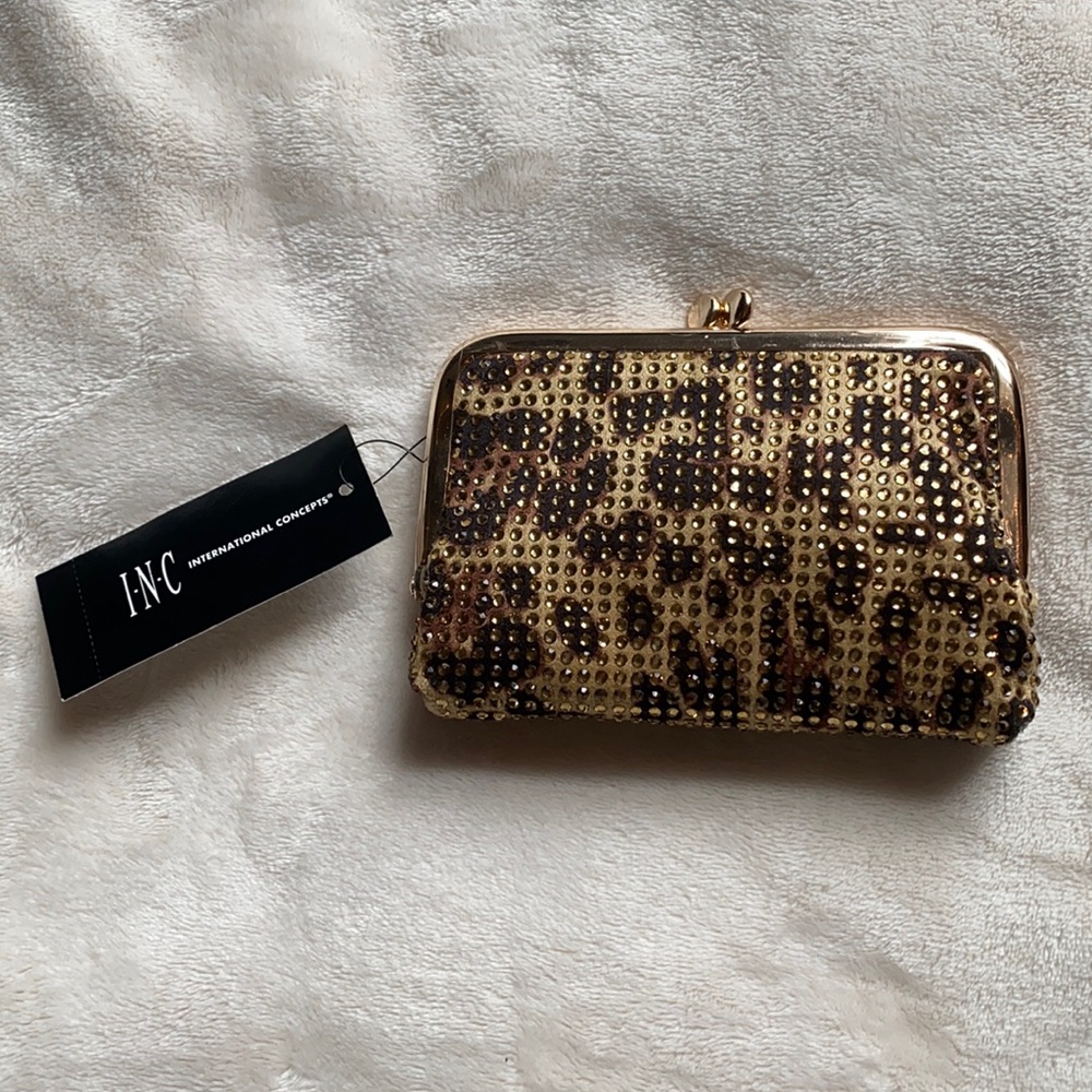 Leopard Rhinestone clutch